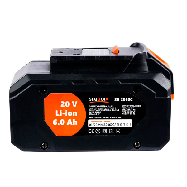 Аккумулятор Sequoia SB2060C 20 V 6 Ah
