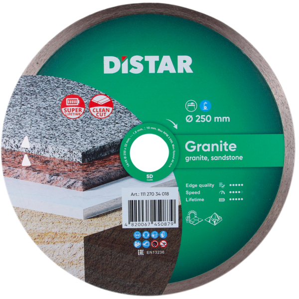 Алмазный круг Distar 1A1R 250x1.6x32 мм Granite