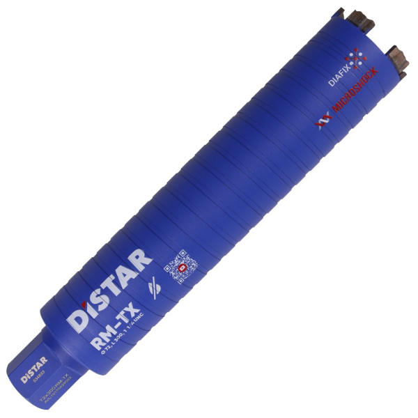 Алмазне свердло Distar DDS-W 072x300 мм 5x1 1/4 UNC RM-TX