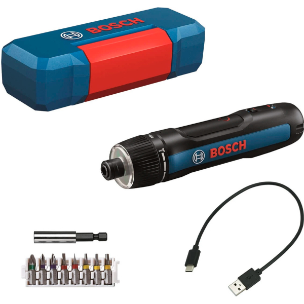 Акумуляторна викрутка Bosch Professional GO 3 у кейсі з набором насадок
