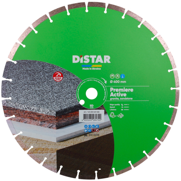 Круг алмазний Distar 1A1RSS 400x25.4 мм Premier Active