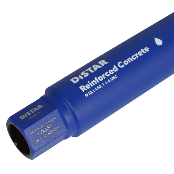 Сверло алмазное Distar DDS-W 57x450 мм 1 1/4 UNC Reinforced concrete