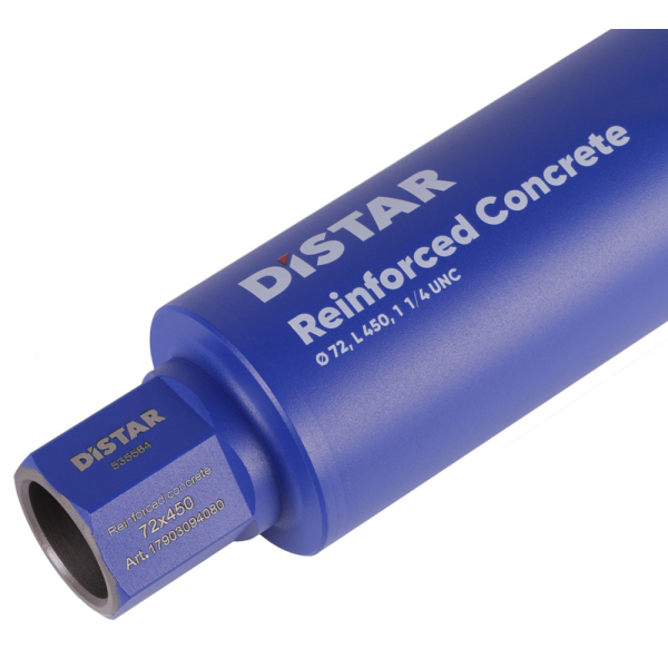 Свердло алмазне Distar DDS-W 72x450 мм 1 1/4 UNC Reinforced concrete