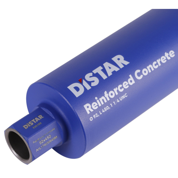 Сверло алмазное Distar DDS-W 92x450 мм 1 1/4 UNC Reinforced concrete