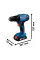 Акумуляторний ударний шуруповерт Bosch GSB 183-LI Professional, 2x2.0Ah, з/п GAL 18V-20, в кейсі
