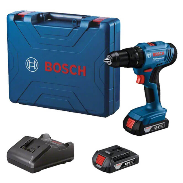 Аккумуляторный ударный шуруповерт Bosch GSB 183-LI Professional, 2x2.0Ah, з/п GAL 18V-20, в кейсе