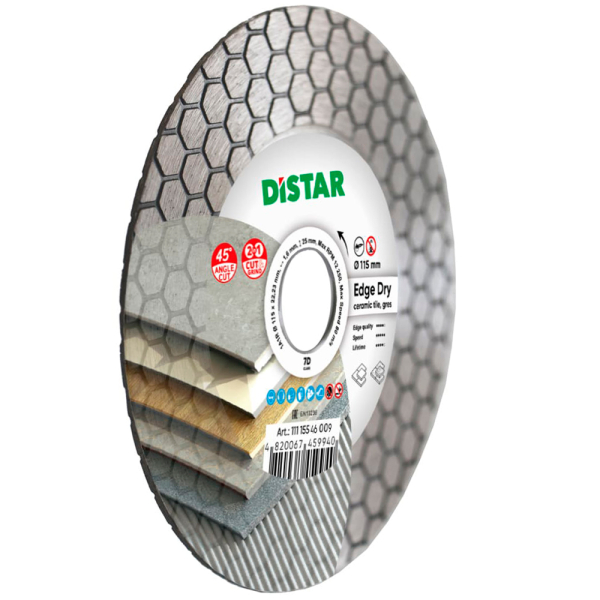 Круг алмазний Distar 1A1R 115 мм Edge Dry
