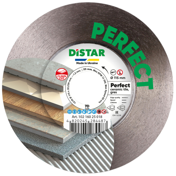 Круг алмазний Distar 1A1R 115x22,23H Perfect