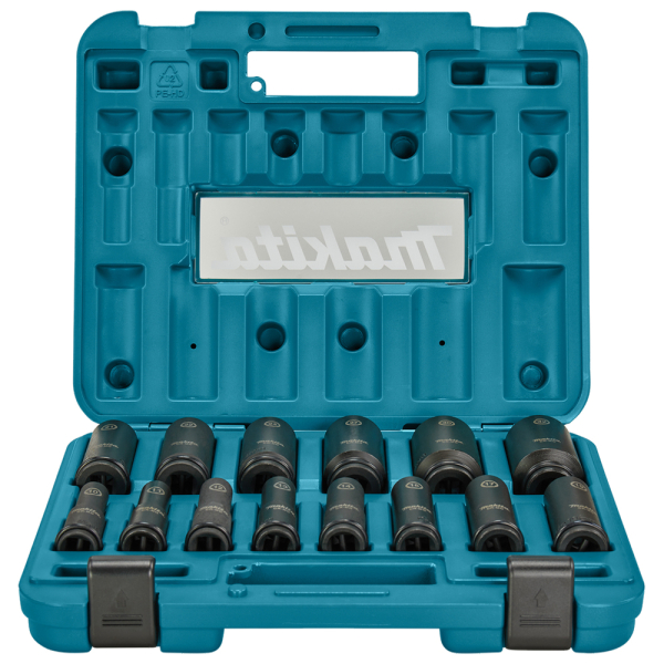 Набор удлиненных ударных головок 1/2'' Impact Black Makita E-16586