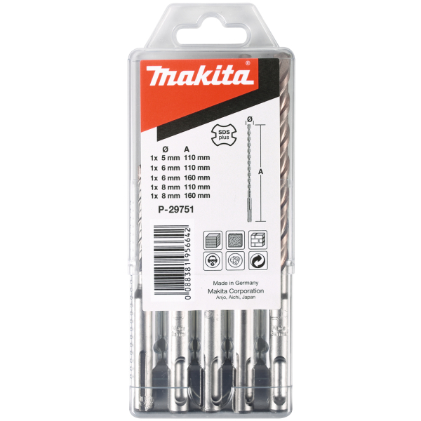 Набір бурів Makita SDS-Plus, 5 шт