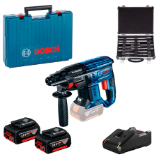 Аккумуляторный перфоратор Bosch Professional GBH 180-Li, 2x4.0 Ah, з/у GAL 18V-40, кейс, набор буров и зубил