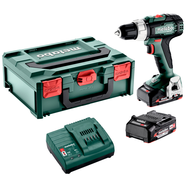 Аккумуляторный шуруповерт Metabo BS 18 L, 2x18V 2.0 Ah, з/у SC 30, в metaBOX 145