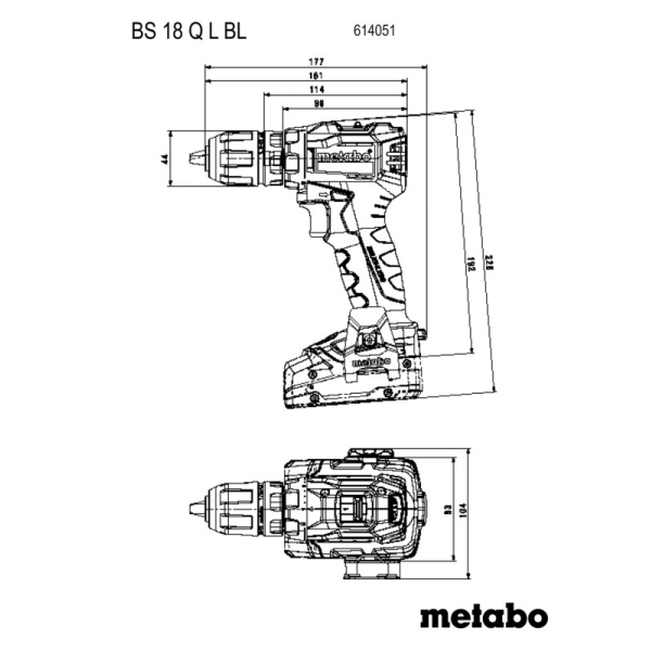 Аккумуляторный шуруповерт Metabo BS 18 L, 2x18V 2.0 Ah, з/у SC 30, в metaBOX 145