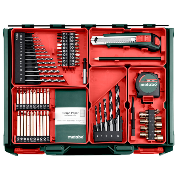 Аккумуляторный шуруповерт Metabo BS 18 L Set, 2x2.0 Ah, з/у SC 30, кейс + принадлежности