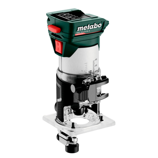 Акумуляторний фрезер для обробки крайок Metabo FMV 18 LTX BL 8, 2x4.0Ah, з/п ASC 55, в metaBOX 145 L