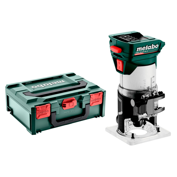 Акумуляторний фрезер для обробки крайок Metabo FMV 18 LTX BL 8, каркас, в metaBOX 145 L