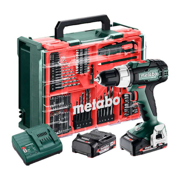 Аккумуляторный ударный шуруповерт Metabo SB 18 L Mobile Workshop, 2x2.0 Ah, з/у SC 30 + принадлежности