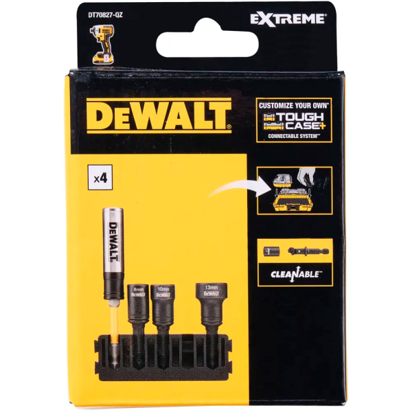 Касета з набором торцевих головок та тримачем EXTREME IMPACT DeWalt DT70827