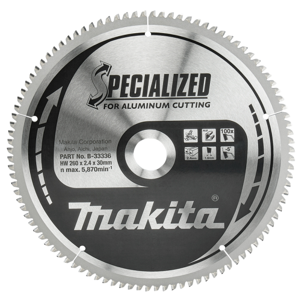 Диск Makita SPECIALIZED по алюмінію 260x30 мм, 100T