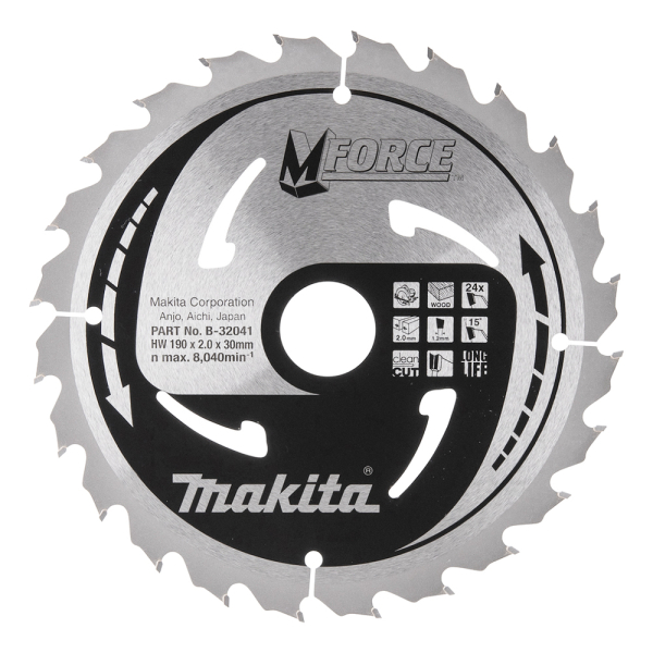 Диск Makita MForce по дереву 190x30 мм, 24T