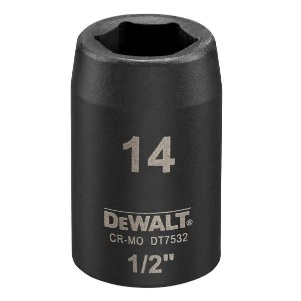 Торцевая ударная короткая головка IMPACT DeWalt, 14 мм
