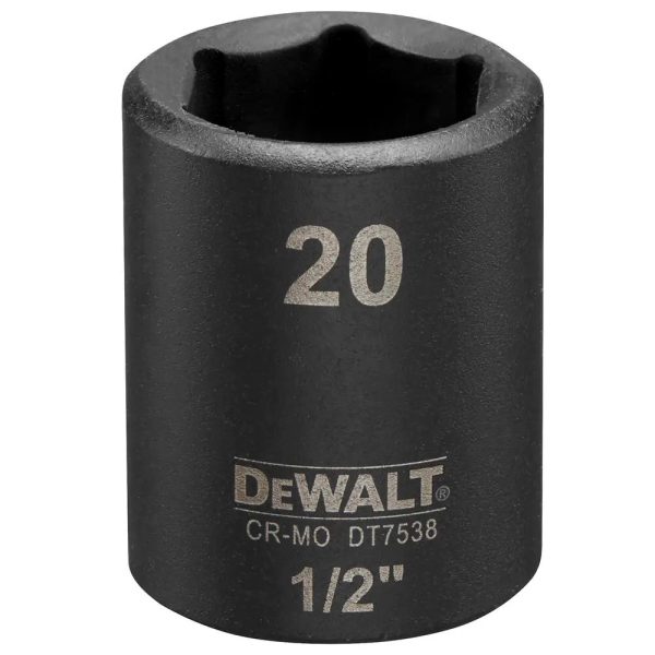 Торцевая ударная короткая головка IMPACT DeWalt, 20 мм