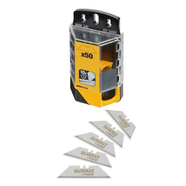 Леза запасні трапецієподібні Carbide DeWALT, 50 шт