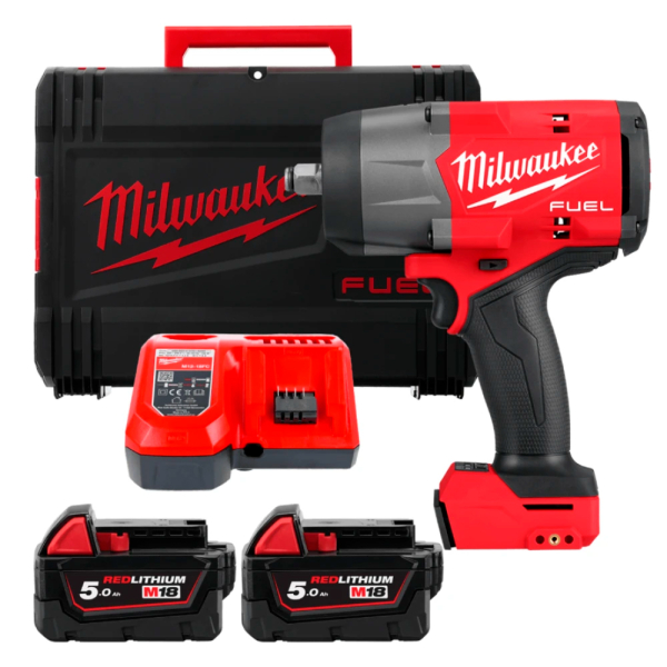 Аккумуляторный гайковерт MILWAUKEE M18 FHIW2F12-502X, 2x5.0 Ah, з/у, в кейсе