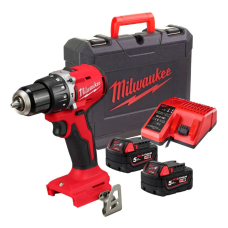 Аккумуляторный ударный шуруповерт MILWAUKEE M18 BLPDRC-502C, 2x5.0 Ah, з/у, кейс