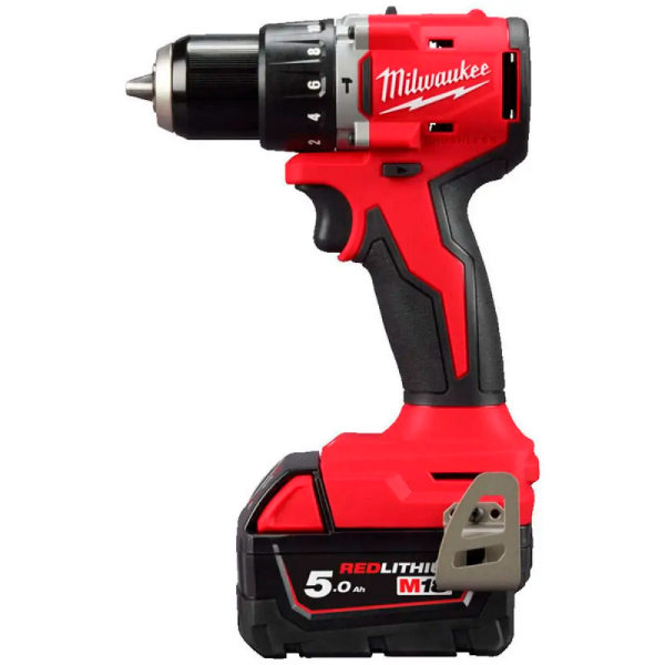 Аккумуляторный ударный шуруповерт MILWAUKEE M18 BLPDRC-502C, 2x5.0 Ah, з/у, кейс