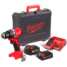 Аккумуляторный ударный шуруповерт MILWAUKEE M18 BLPDRC-422C, 1x4.0Ah, 1x2.0Ah, з/у, кейс