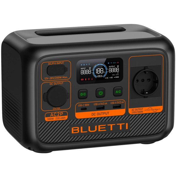 Зарядна станція Bluetti AC2P, 230.4 Вт/год, 300 Вт