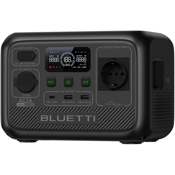 Зарядна станція Bluetti AC2A, 204.8 Вт/год, 300 Вт