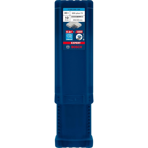 Ударний бур Bosch Expert SDS-Plus-7X 10x200x265 мм, 30 шт