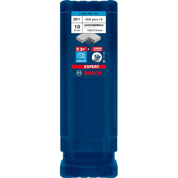 Ударний бур Bosch Expert SDS-Plus-7X 10x150x215 мм, 30 шт