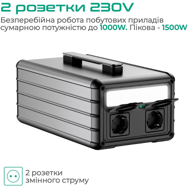 Зарядна станція Zendure SuperBase 1000M, 1016 Вт/год, 1000 Вт
