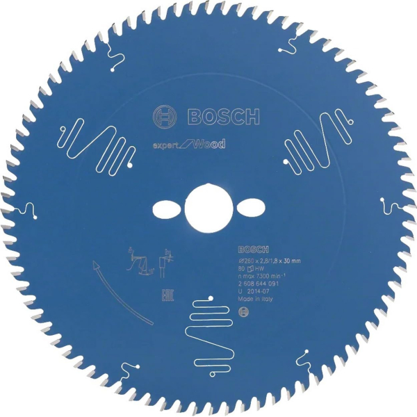 Пильный диск Bosch Expert for Wood 260х2,8х30, 80 ATB