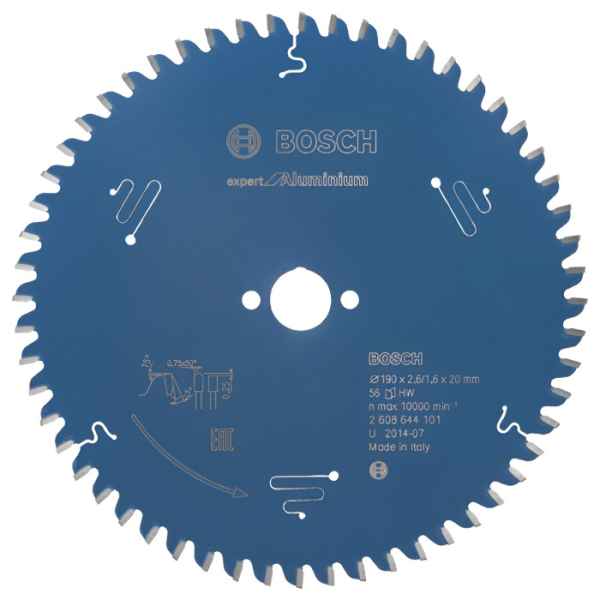 Пиляльний диск Bosch Expert for Aluminium 190х2,6х20, 56 HTLCG