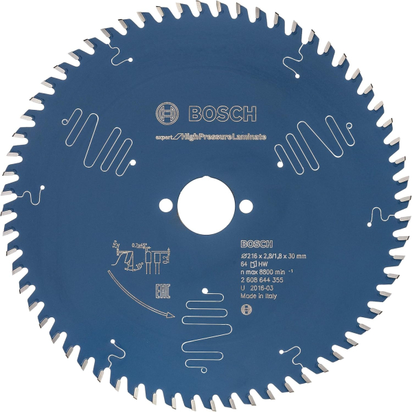 Пильный диск Bosch Expert for High Pressure Laminate 216x30x2,8/1,8x64 T