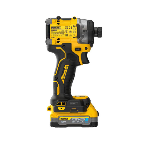 Акумуляторний ударний шуруповерт DeWALT DCF860E2T, 2x18V 1.7Ah, з/п, кейс TSTAK
