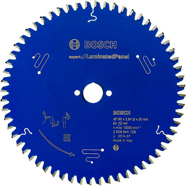 Пильный диск Expert for Laminated Panel 190×2,6×20, 60 ATB