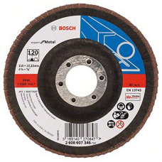 Пелюстковий шліфкруг Bosch X551 Expert for Metal 115×22.23 мм К120
