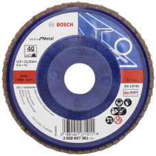 Пелюстковий шліфкруг Bosch X551 Expert for Metal 115×22.23 мм К40