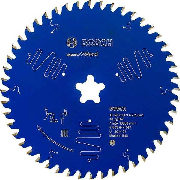 Пиляльний диск Bosch Expert for Wood 190х1,6 зірка, 48 ATB