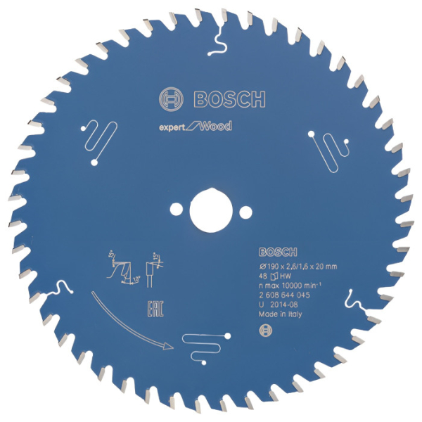 Пильный диск Bosch Expert for Wood 190×2,6×20, 48 ATB