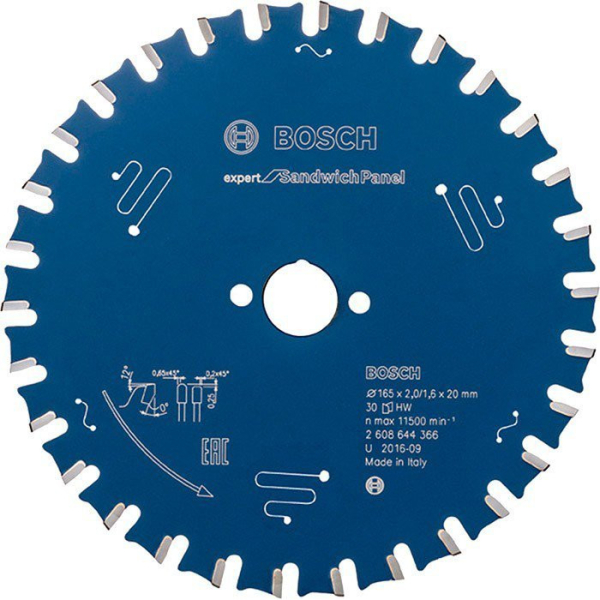 Пиляльний диск Bosch Expert for Sandwich Panel 165x20x2/1,6x30 T