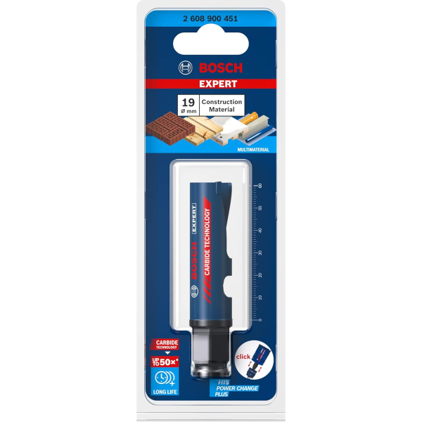 Коронка Bosch Expert Construction Material, 19x60 мм