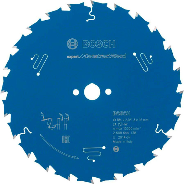 Пильный диск Bosch Expert for Construct Wood 184×2×16, 24 ATB + пирамида