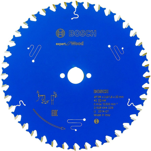 Пильный диск Bosch Expert for Wood 184×2,6×20, 40 ATB