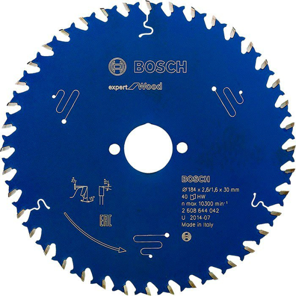 Пиляльний диск Bosch Expert for Wood 184×2,6×30, 40 ATB